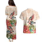 Merry Christmas Aussie Aboriginal Couples Matching Puletasi and Hawaiian Shirt Rosebreasted Cockatoo Pastel - Aussie Hoodie