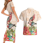 Merry Christmas Aussie Aboriginal Couples Matching Short Sleeve Bodycon Dress and Hawaiian Shirt Rosebreasted Cockatoo Pastel - Aussie Hoodie