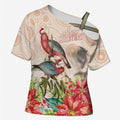 Merry Christmas Aussie Aboriginal Cross Shoulder Shirt Rosebreasted Cockatoo Pastel - Aussie Hoodie
