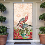 Merry Christmas Aussie Aboriginal Door Cover Rosebreasted Cockatoo Pastel - Aussie Hoodie