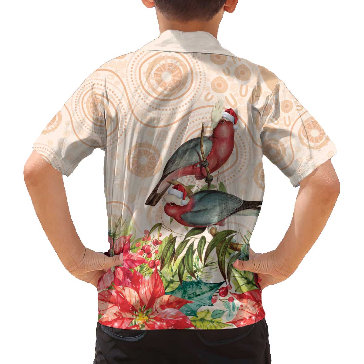 Merry Christmas Aussie Aboriginal Family Matching Off The Shoulder Long Sleeve Dress and Hawaiian Shirt Rosebreasted Cockatoo Pastel - Aussie Hoodie