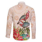 Merry Christmas Aussie Aboriginal Family Matching Off The Shoulder Long Sleeve Dress and Hawaiian Shirt Rosebreasted Cockatoo Pastel - Aussie Hoodie