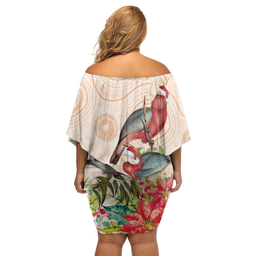 Merry Christmas Aussie Aboriginal Family Matching Off Shoulder Short Dress and Hawaiian Shirt Rosebreasted Cockatoo Pastel - Aussie Hoodie