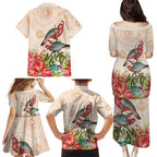Merry Christmas Aussie Aboriginal Family Matching Puletasi and Hawaiian Shirt Rosebreasted Cockatoo Pastel - Aussie Hoodie