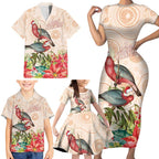 Merry Christmas Aussie Aboriginal Family Matching Short Sleeve Bodycon Dress and Hawaiian Shirt Rosebreasted Cockatoo Pastel - Aussie Hoodie