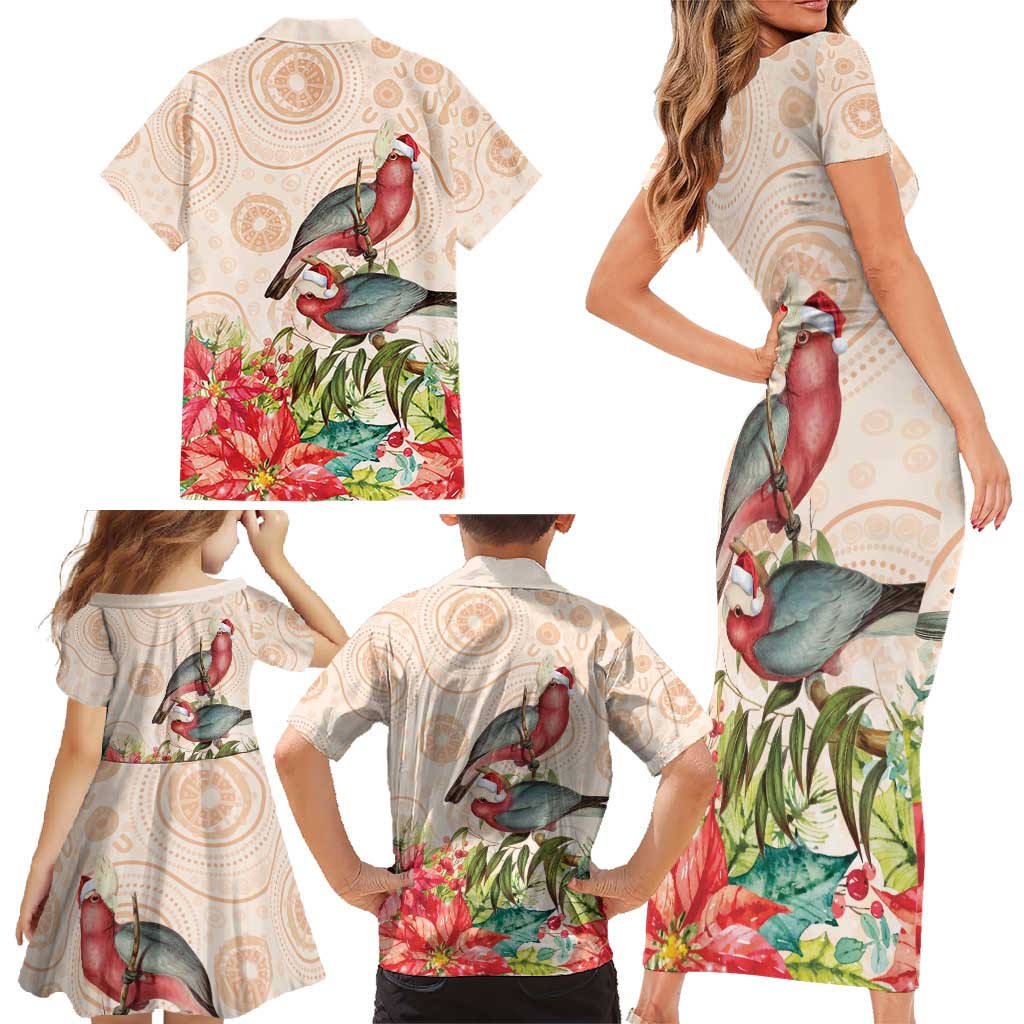 Merry Christmas Aussie Aboriginal Family Matching Short Sleeve Bodycon Dress and Hawaiian Shirt Rosebreasted Cockatoo Pastel - Aussie Hoodie