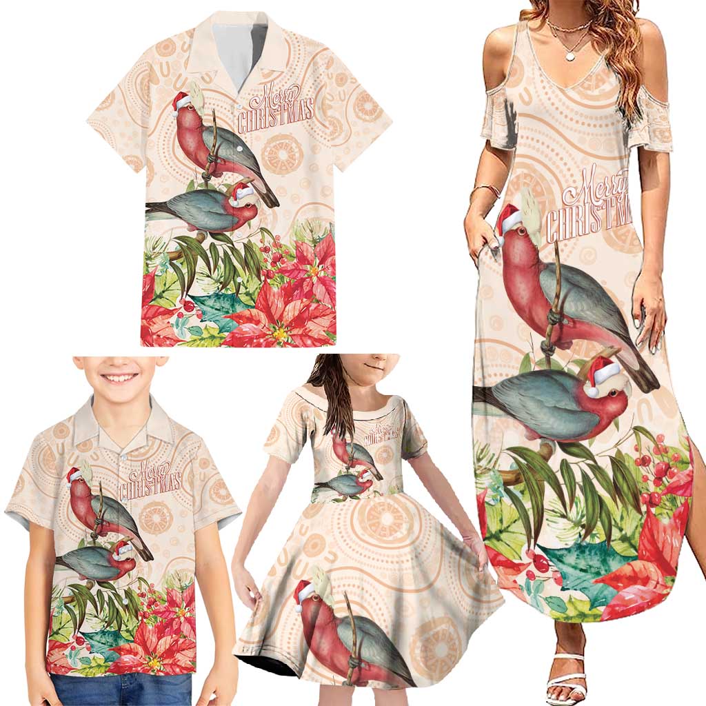Merry Christmas Aussie Aboriginal Family Matching Summer Maxi Dress and Hawaiian Shirt Rosebreasted Cockatoo Pastel - Aussie Hoodie
