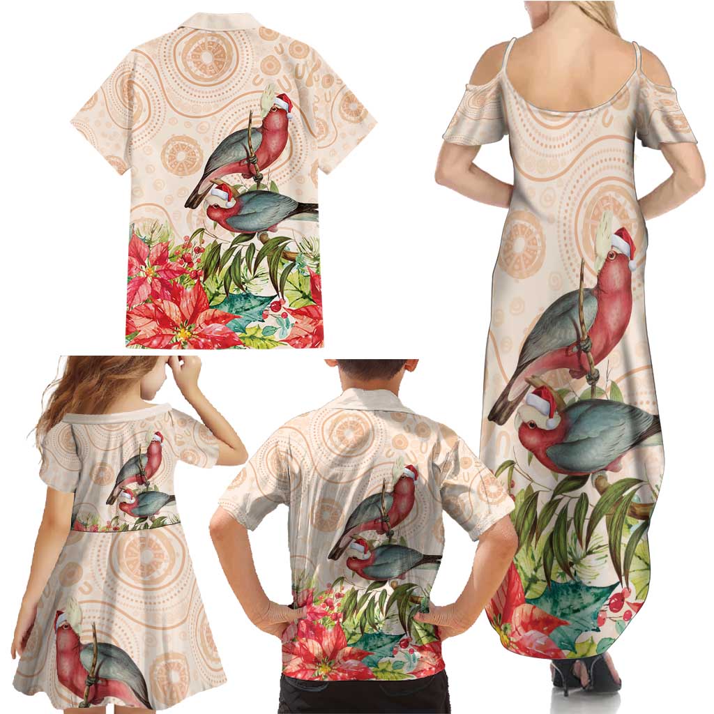 Merry Christmas Aussie Aboriginal Family Matching Summer Maxi Dress and Hawaiian Shirt Rosebreasted Cockatoo Pastel - Aussie Hoodie