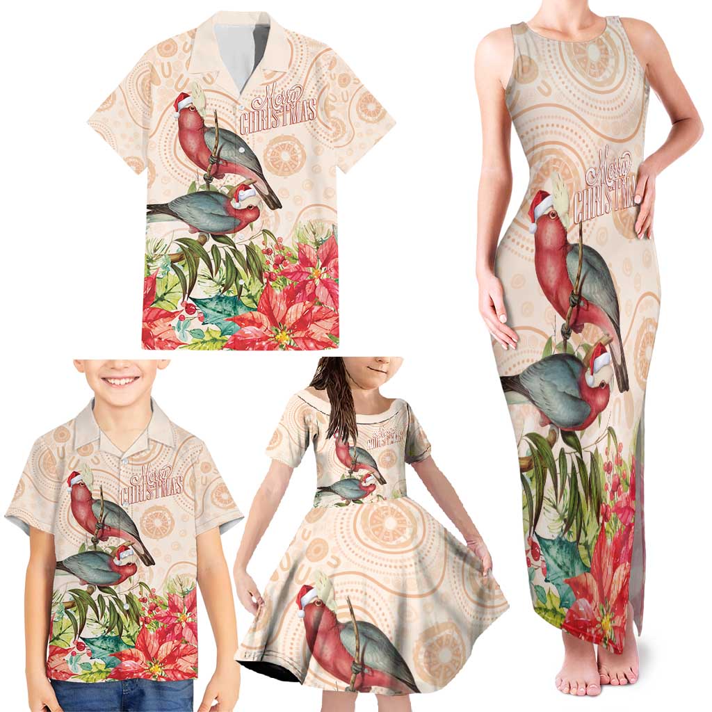 Merry Christmas Aussie Aboriginal Family Matching Tank Maxi Dress and Hawaiian Shirt Rosebreasted Cockatoo Pastel - Aussie Hoodie