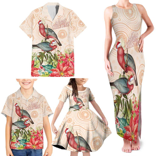 Merry Christmas Aussie Aboriginal Family Matching Tank Maxi Dress and Hawaiian Shirt Rosebreasted Cockatoo Pastel - Aussie Hoodie
