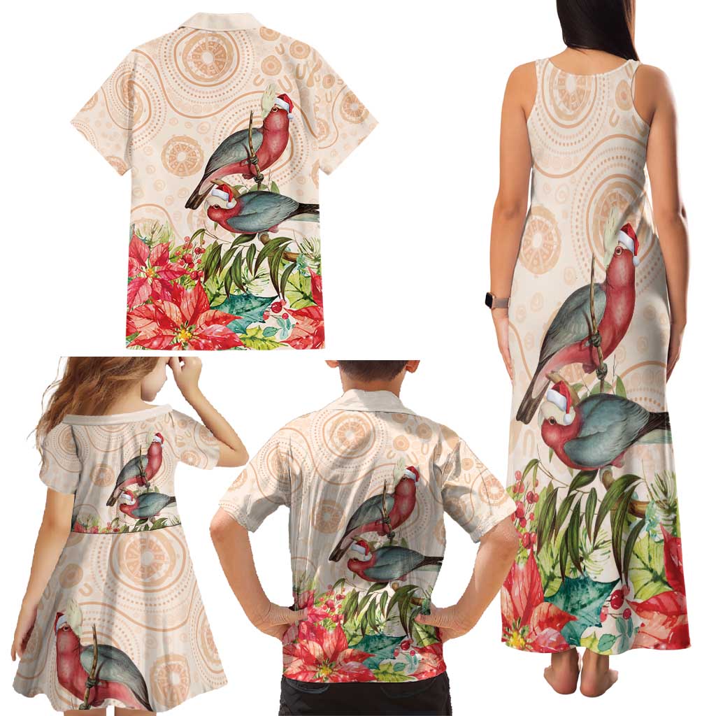 Merry Christmas Aussie Aboriginal Family Matching Tank Maxi Dress and Hawaiian Shirt Rosebreasted Cockatoo Pastel - Aussie Hoodie