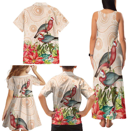 Merry Christmas Aussie Aboriginal Family Matching Tank Maxi Dress and Hawaiian Shirt Rosebreasted Cockatoo Pastel - Aussie Hoodie