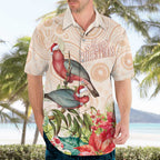Merry Christmas Aussie Aboriginal Hawaiian Shirt Rosebreasted Cockatoo Pastel - Aussie Hoodie