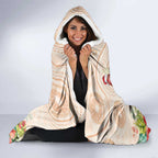 Merry Christmas Aussie Aboriginal Hooded Blanket Rosebreasted Cockatoo Pastel - Aussie Hoodie