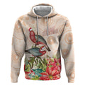 Merry Christmas Aussie Aboriginal Hoodie Rosebreasted Cockatoo Pastel - Aussie Hoodie