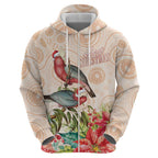 Merry Christmas Aussie Aboriginal Hoodie Rosebreasted Cockatoo Pastel - Aussie Hoodie