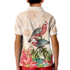 Merry Christmas Aussie Aboriginal Kid Polo Shirt Rosebreasted Cockatoo Pastel - Aussie Hoodie
