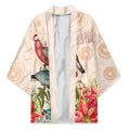 Merry Christmas Aussie Aboriginal Kimono Rosebreasted Cockatoo Pastel - Aussie Hoodie