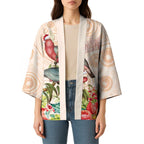 Merry Christmas Aussie Aboriginal Kimono Rosebreasted Cockatoo Pastel - Aussie Hoodie