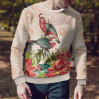 Merry Christmas Aussie Aboriginal Ugly Christmas Sweater Rosebreasted Cockatoo Pastel - Aussie Hoodie