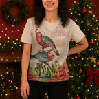 Merry Christmas Aussie Aboriginal Christmas Knitted V-Neck Vest Rosebreasted Cockatoo Pastel - Aussie Hoodie
