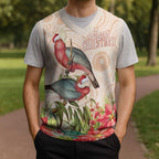 Merry Christmas Aussie Aboriginal Christmas Knitted V-Neck Vest Rosebreasted Cockatoo Pastel - Aussie Hoodie