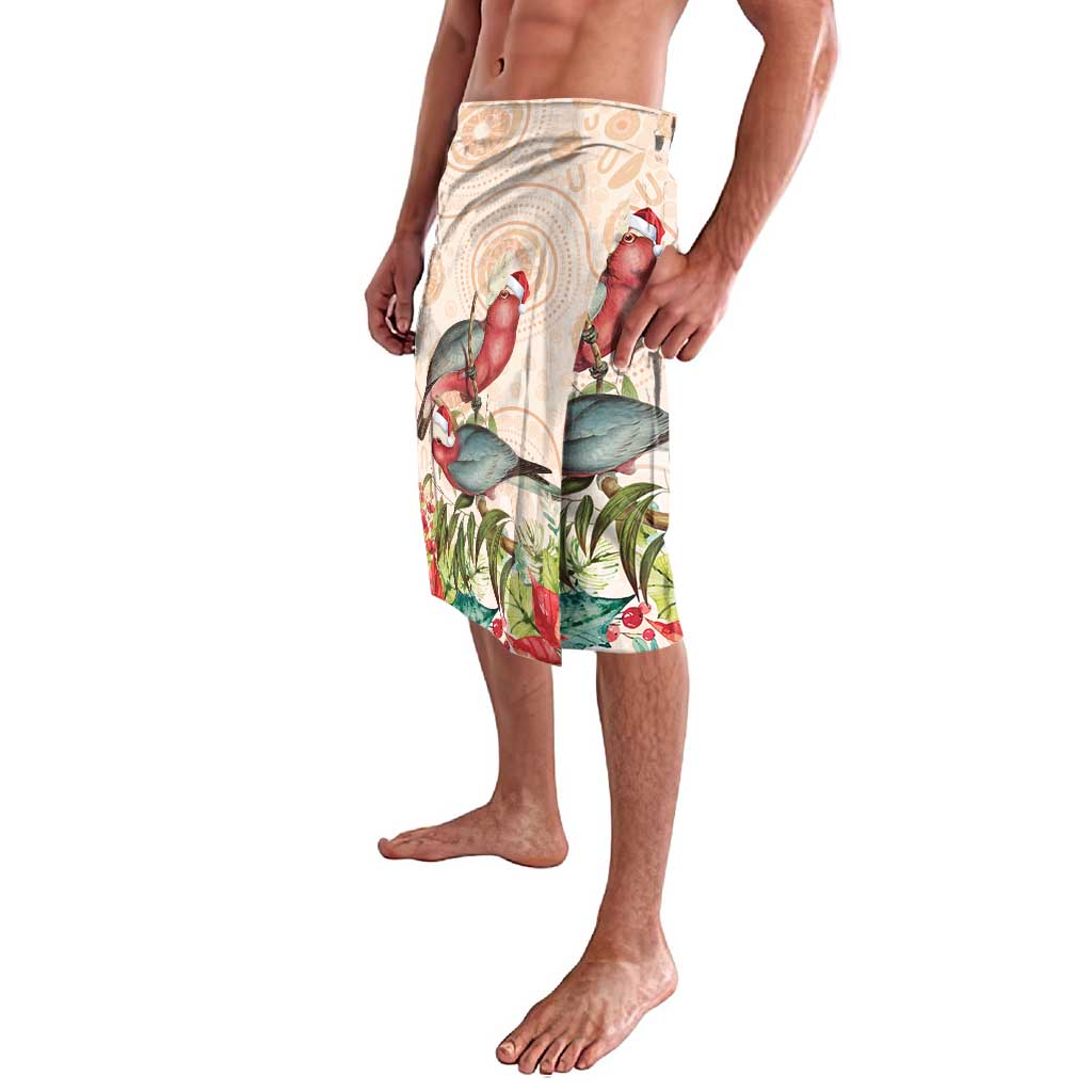 Merry Christmas Aussie Aboriginal Lavalava Rosebreasted Cockatoo Pastel - Aussie Hoodie