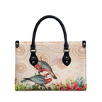 Merry Christmas Aussie Aboriginal Leather Bag Rosebreasted Cockatoo Pastel - Aussie Hoodie