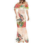 Merry Christmas Aussie Aboriginal Mermaid Dress Rosebreasted Cockatoo Pastel - Aussie Hoodie