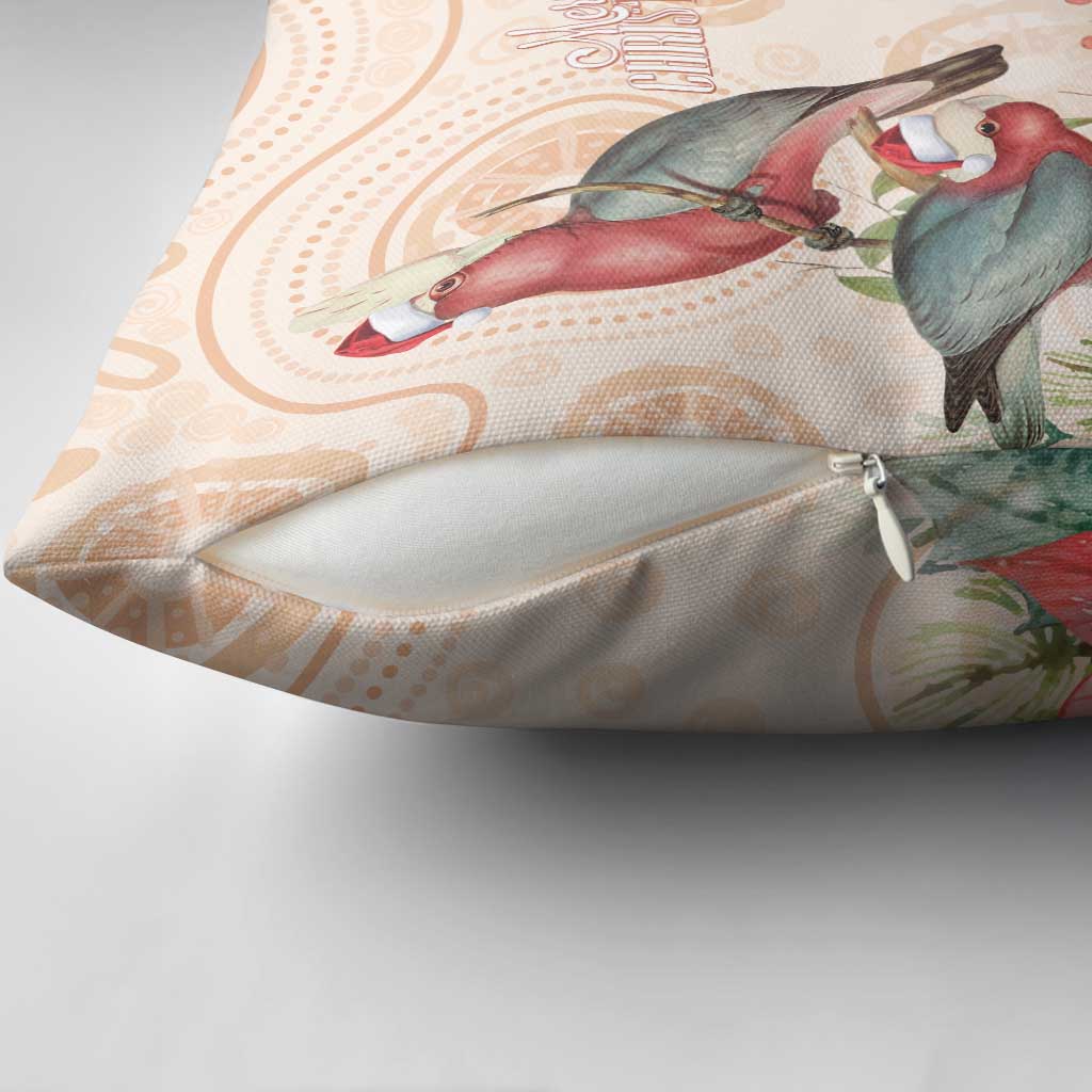 Merry Christmas Aussie Aboriginal Pillow Cover Rosebreasted Cockatoo Pastel - Aussie Hoodie