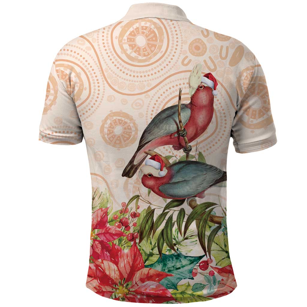 Merry Christmas Aussie Aboriginal Polo Shirt Rosebreasted Cockatoo Pastel - Aussie Hoodie