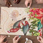 Merry Christmas Aussie Aboriginal Puzzle Rosebreasted Cockatoo Pastel - Aussie Hoodie