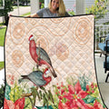Merry Christmas Aussie Aboriginal Quilt Rosebreasted Cockatoo Pastel - Aussie Hoodie