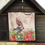 Merry Christmas Aussie Aboriginal Quilt Rosebreasted Cockatoo Pastel - Aussie Hoodie