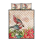 Merry Christmas Aussie Aboriginal Quilt Bed Set Rosebreasted Cockatoo Pastel - Aussie Hoodie