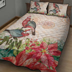 Merry Christmas Aussie Aboriginal Quilt Bed Set Rosebreasted Cockatoo Pastel - Aussie Hoodie