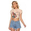 Merry Christmas Aussie Aboriginal Raglan Cropped T Shirt Rosebreasted Cockatoo Pastel - Aussie Hoodie