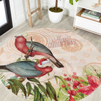 Merry Christmas Aussie Aboriginal Round Carpet Rosebreasted Cockatoo Pastel - Aussie Hoodie
