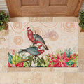 Merry Christmas Aussie Aboriginal Rubber Doormat Rosebreasted Cockatoo Pastel - Aussie Hoodie