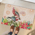Merry Christmas Aussie Aboriginal Rubber Doormat Rosebreasted Cockatoo Pastel - Aussie Hoodie