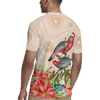 Merry Christmas Aussie Aboriginal Rugby Jersey Rosebreasted Cockatoo Pastel - Aussie Hoodie