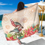 Merry Christmas Aussie Aboriginal Sarong Rosebreasted Cockatoo Pastel - Aussie Hoodie