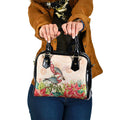 Merry Christmas Aussie Aboriginal Shoulder Handbag Rosebreasted Cockatoo Pastel - Aussie Hoodie
