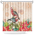 Merry Christmas Aussie Aboriginal Shower Curtain Rosebreasted Cockatoo Pastel - Aussie Hoodie