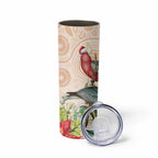 Merry Christmas Aussie Aboriginal Skinny Tumbler Rosebreasted Cockatoo Pastel - Aussie Hoodie