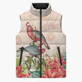 Merry Christmas Aussie Aboriginal Sleeveless Puffer Jacket Rosebreasted Cockatoo Pastel - Aussie Hoodie