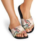 Merry Christmas Aussie Aboriginal Slide Sandals Rosebreasted Cockatoo Pastel - Aussie Hoodie