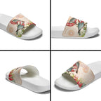 Merry Christmas Aussie Aboriginal Slide Sandals Rosebreasted Cockatoo Pastel - Aussie Hoodie