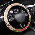 Merry Christmas Aussie Aboriginal Steering Wheel Cover Rosebreasted Cockatoo Pastel - Aussie Hoodie