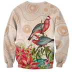 Merry Christmas Aussie Aboriginal Sweatshirt Rosebreasted Cockatoo Pastel - Aussie Hoodie
